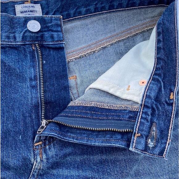 New Citizens of Humanity Premium Vintage Blue Cut Off Denim Jean Mini Skirt 28 - Picture 8 of 12